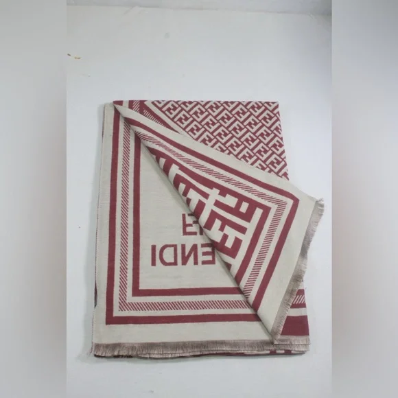 Authentic Fendi Scarf Stole Shawl 65% Cashmere 35% Silk Multicolor Used - Picture 8 of 9